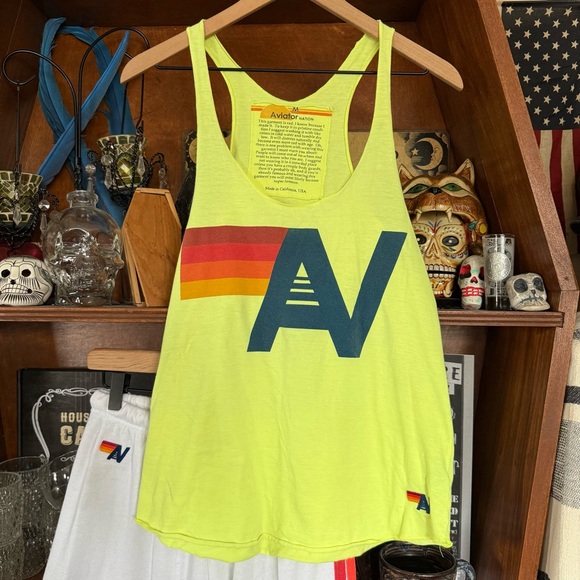 Aviator Nation Pants - SOLD Aviator Nation - Bundle Tan Hat and Yellow Tank Set - size medium